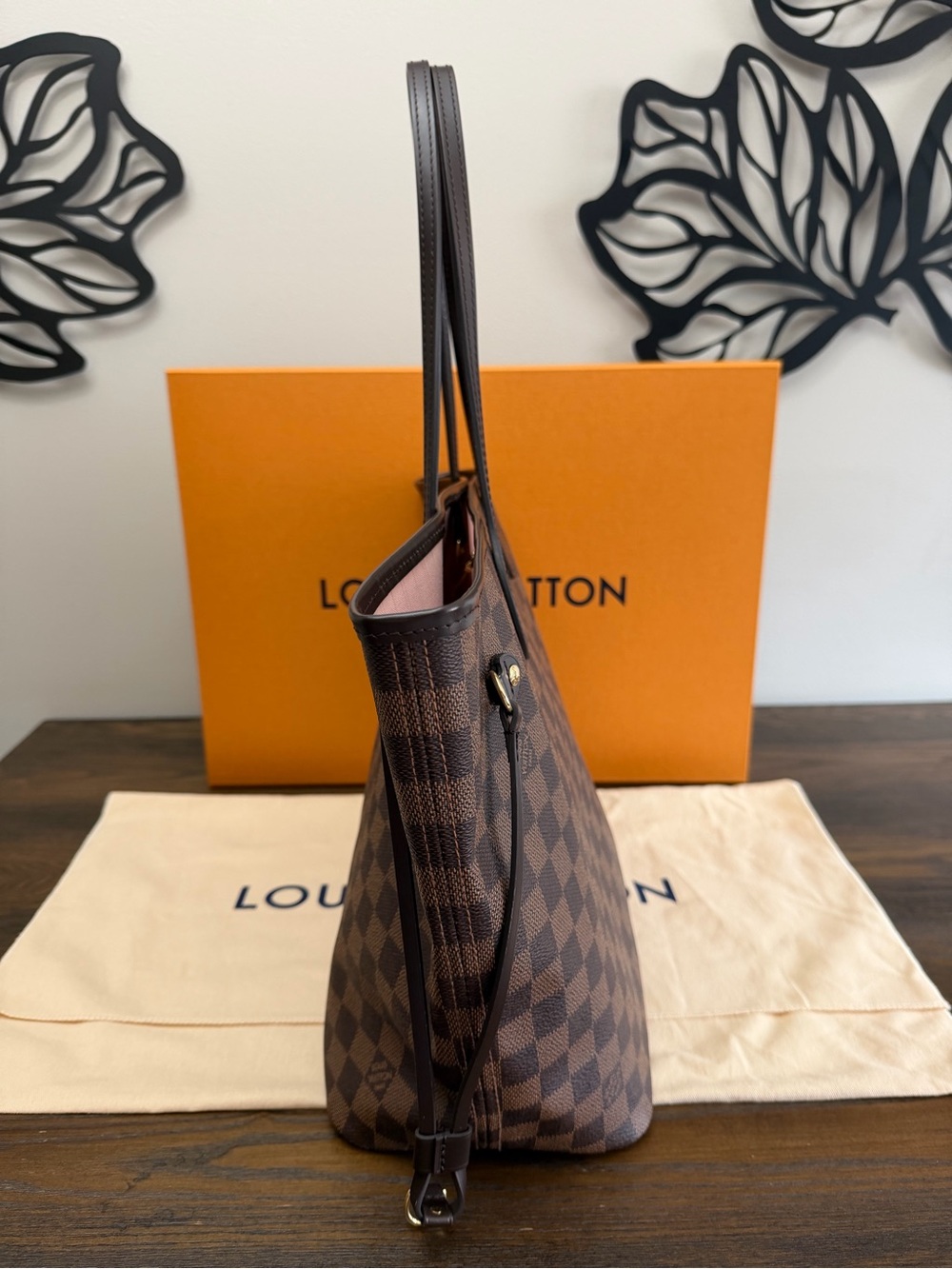 Louis Vuitton Brown Damier Ebene Neverfull Tote - Picture 7 of 13